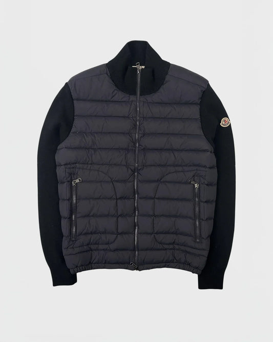 Moncler doudoune bi-matière cardigan