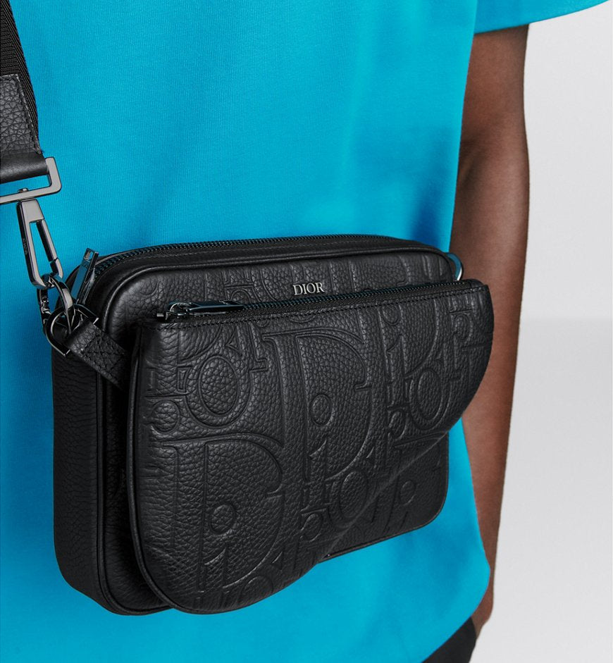 Triple Pouch Saddle Cuir