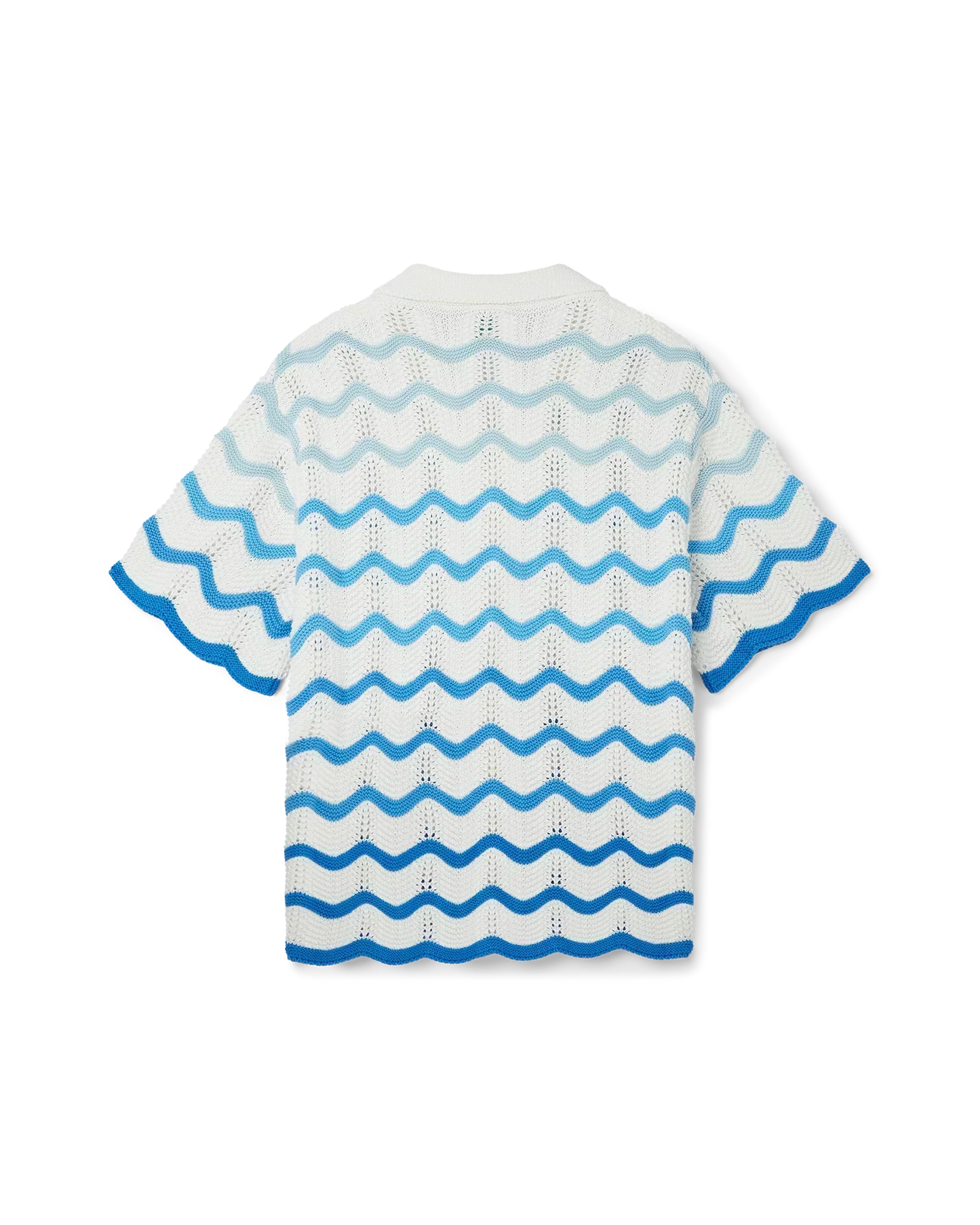 Wavy Gradient Crochet Shirt