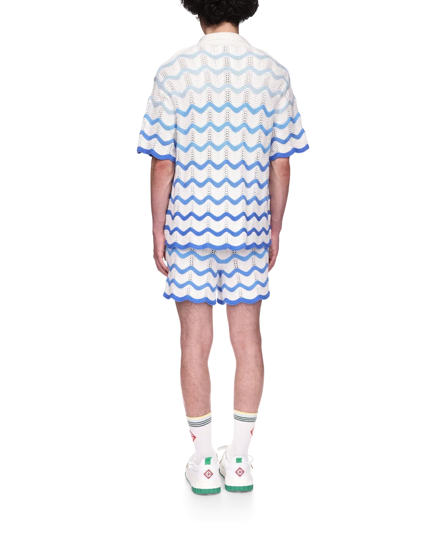 Wavy Gradient Crochet Shirt