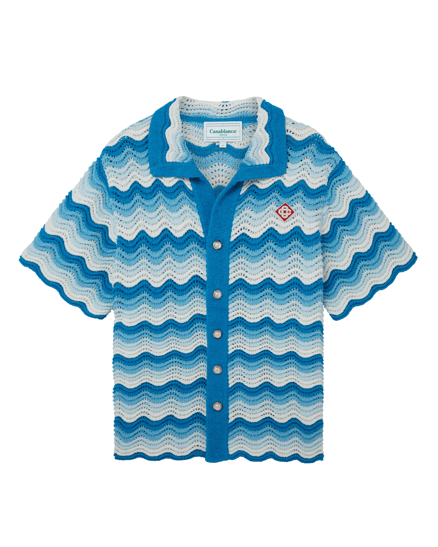 Wavy Gradient Crochet Shirt