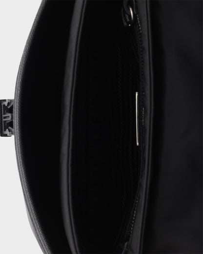 Sac porté épaule en Re-Nylon et cuir Saffiano