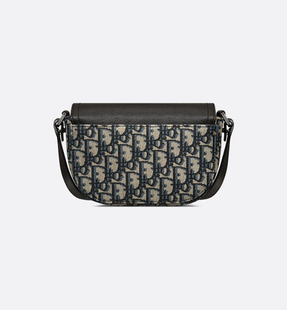 Mini sac Messenger à rabat Saddle Noir et Beige