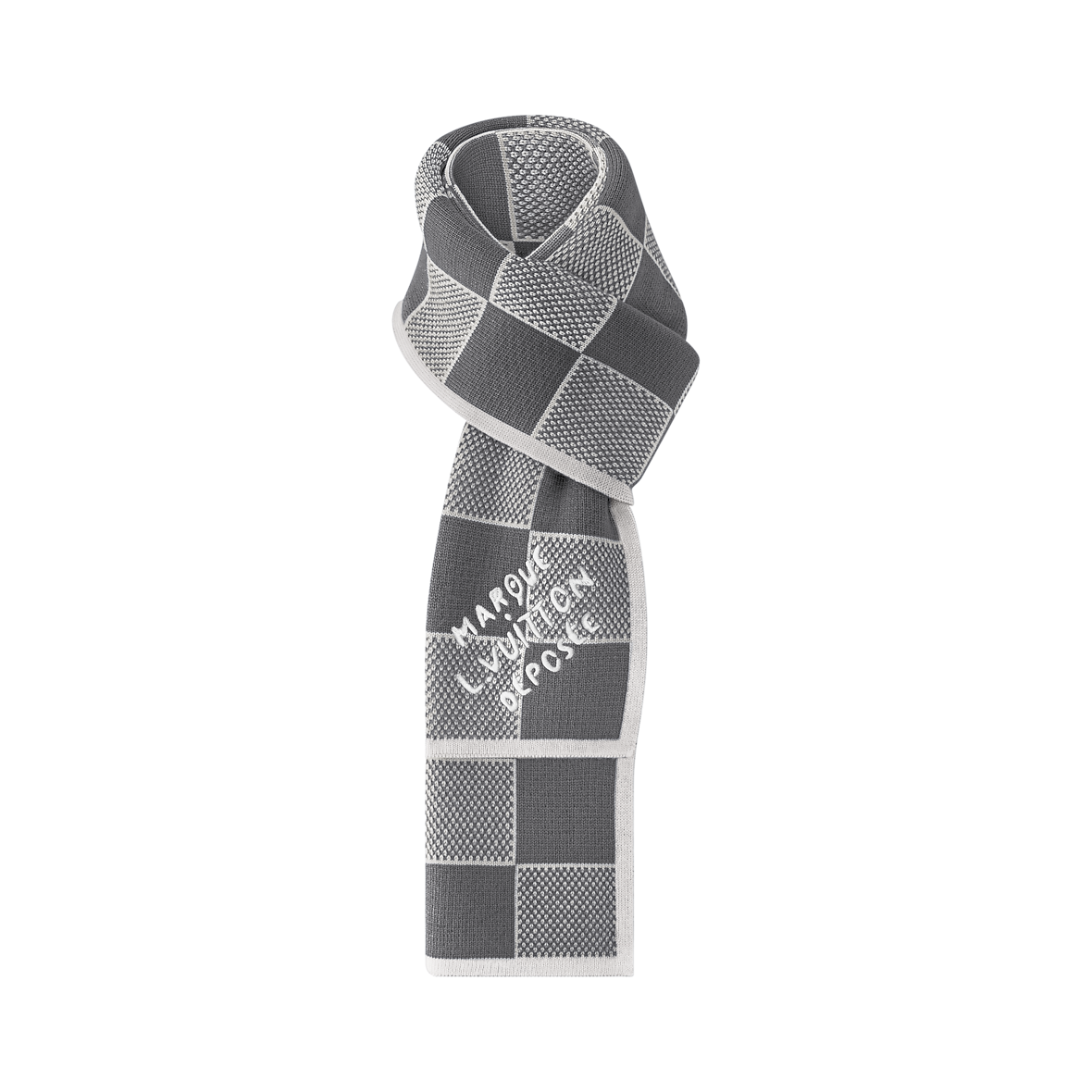 Bonnet et Écharpe Damier Heritage Gris