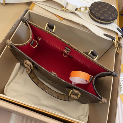 LV - Petit Cabas OnTheGo BB Maron double