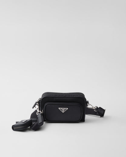 Sac porté épaule en Re-Nylon et cuir Saffiano