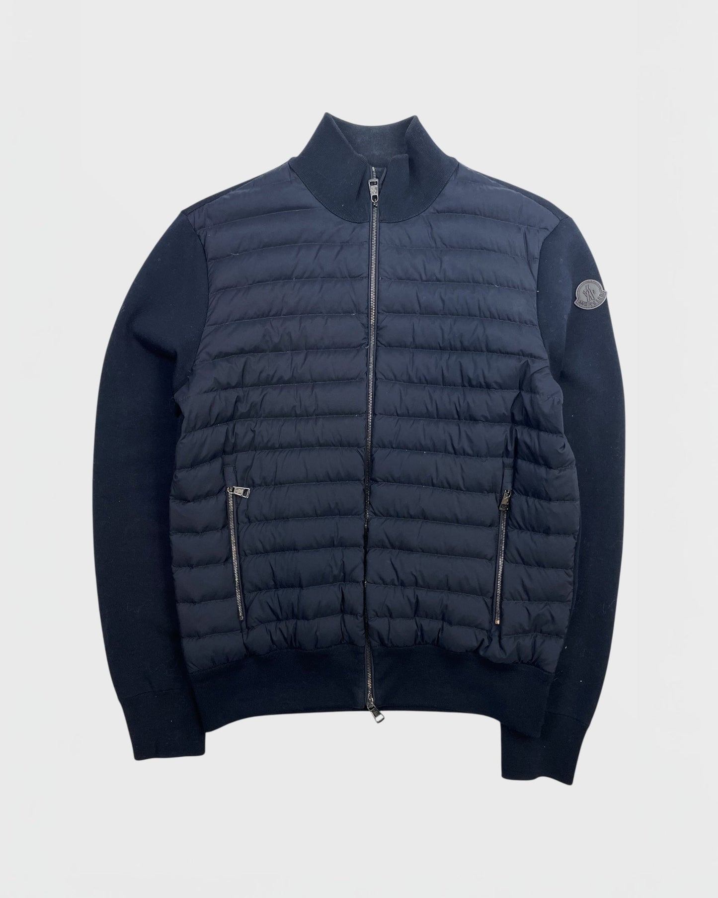 Moncler veste bi-matière cardigan