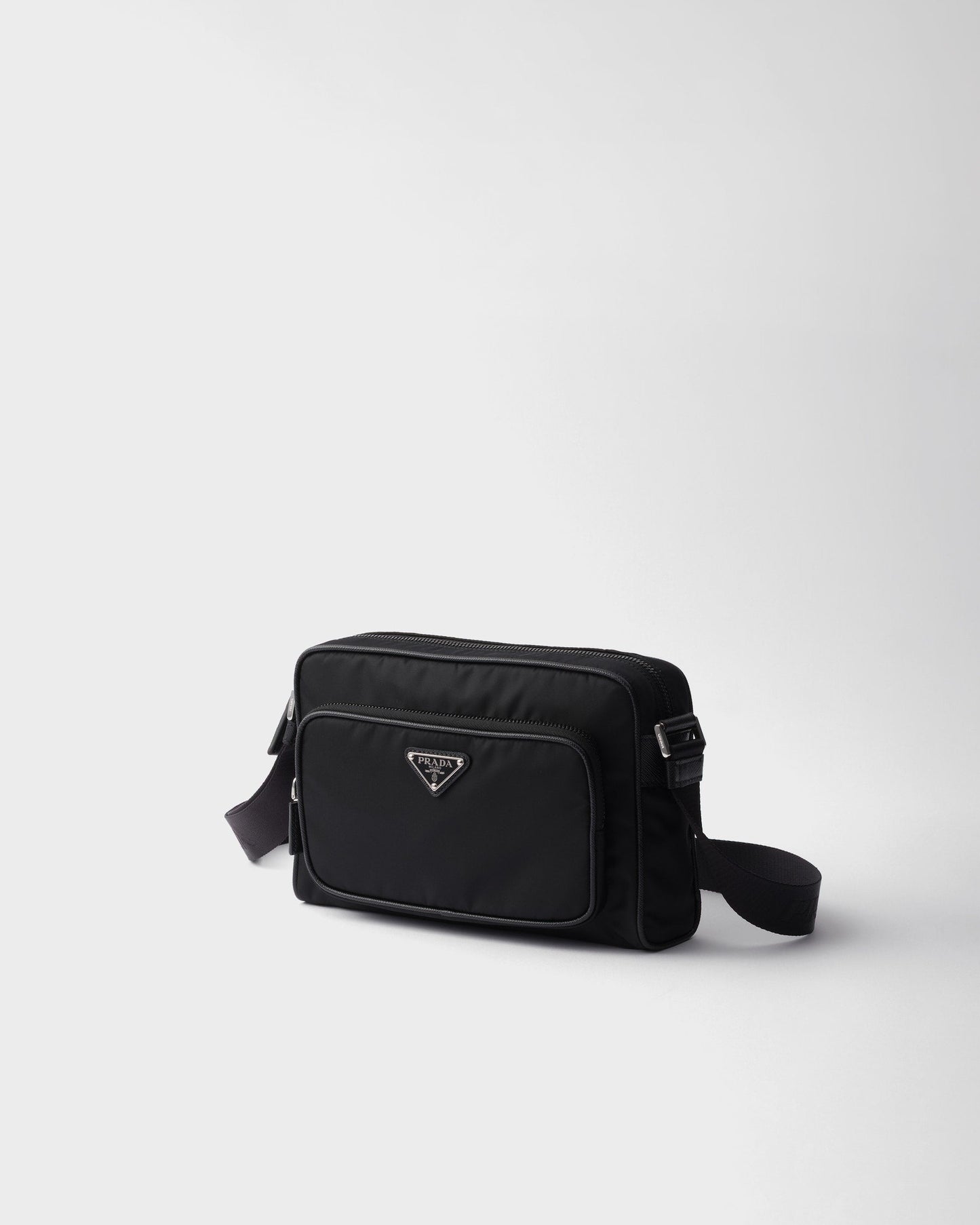 Petit sac porté épaule en Re-Nylon et cuir Saffia