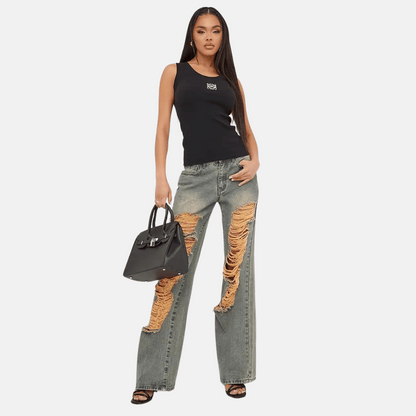 Loewe - Débardeur Anagram en coton Noir