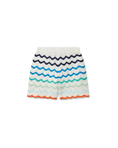 Gradient Wave Crochet Shorts