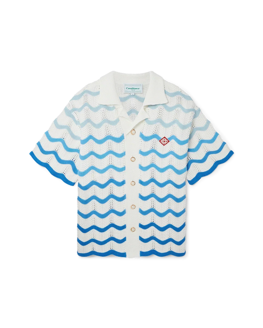 Wavy Gradient Crochet Shirt