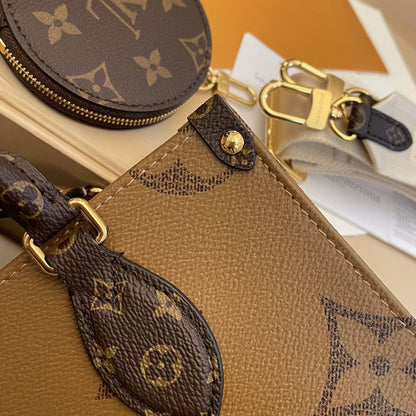 LV - Petit Cabas OnTheGo BB Maron double