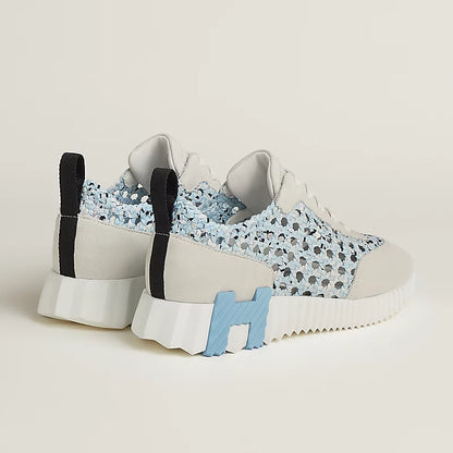 Sneakers Hermès bleu clair / blanc