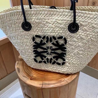 Loewe - Anagram en palmier Iraca et cuir de veau